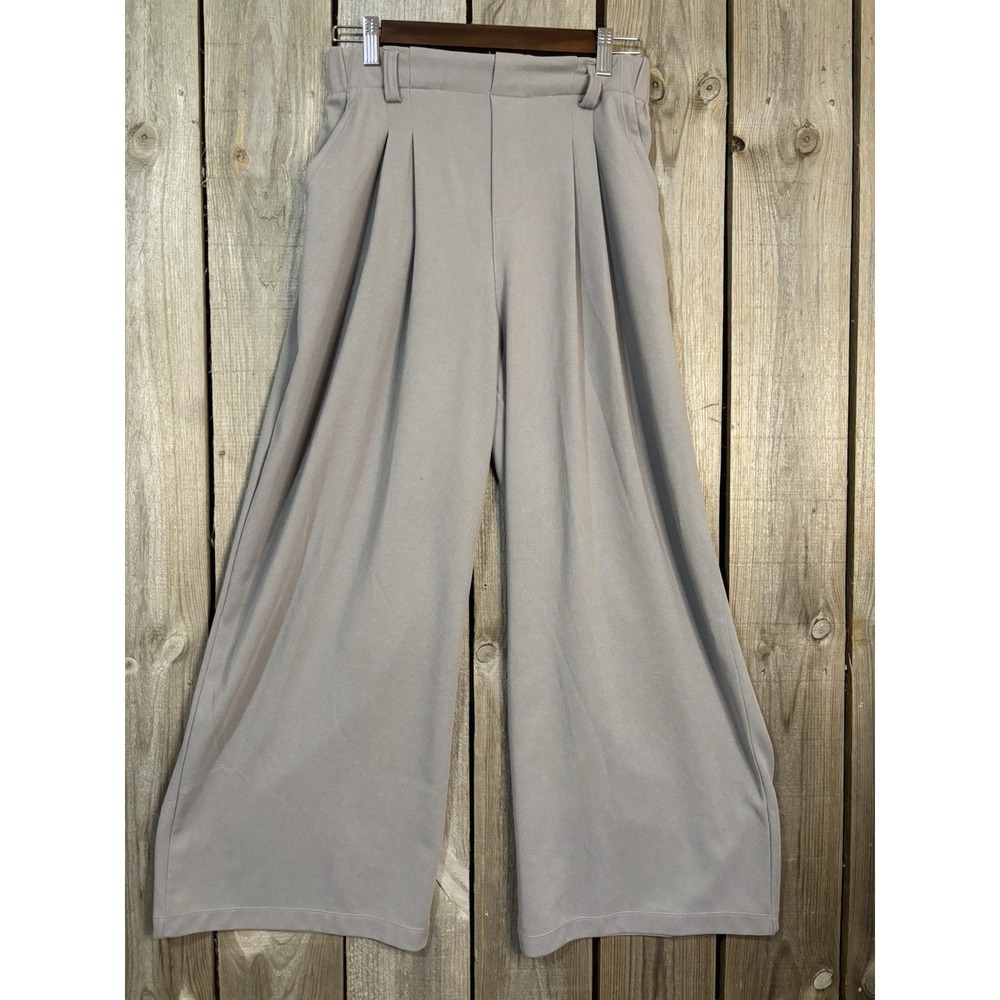 HALARA Wide Leg Pants in Light Gray